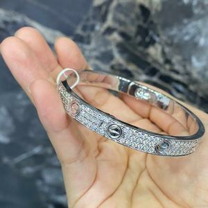 Bracelet jonc personnalisé en tungstène plaqué or style punk avec moissanite, haute qualité, pour homme et femme, cadeau idéal - Product Image 4