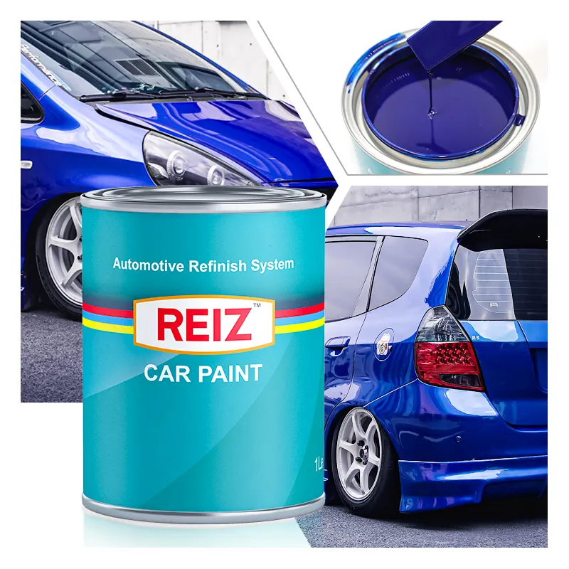 REIZ High Quality Auto Paint 1K 2K Metallic Blue Car Paint Colors Repair Coating Automotive Car Spray Paint For Car
