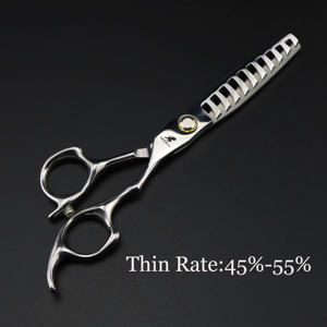 Tijeras <span class=keywords><strong>de</strong></span> peluquería <span class=keywords><strong>de</strong></span> alta calidad <span class=keywords><strong>de</strong></span> 6.0 pulgadas con <span class=keywords><strong>corte</strong></span> <span class=keywords><strong>de</strong></span> espina <span class=keywords><strong>de</strong></span> pescado, sin costuras, dientes en <span class=keywords><strong>V</strong></span> y rodamientos tipo asta, para moda, belleza y barbería HS-008 - Product Image 4