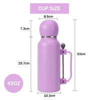 Bouteille isotherme en acier inoxydable de grande capacité 1300 ml pour Yerba Maté, avec double paroi sous vide et paille