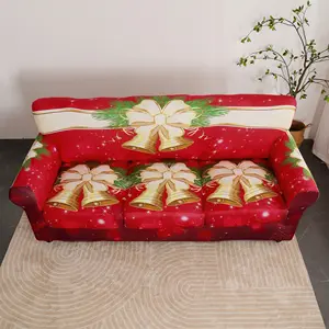 Hot Sale Kissen bezug Elastic Christmas Red Sofa bezug Stretch Corner Couch L-Form Schnitt bezug für Sofa