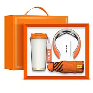 Ensemble cadeau haut de gamme pour entreprises : tasse personnalisée avec logo + masseur pour le cou + parapluie capsule, idéal pour les promotions d'entreprise et les cadeaux d'entreprise - Product Image 3