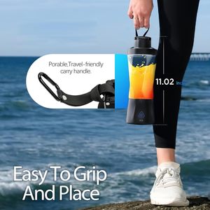 Licuadoras Personales Recargables USB Tipo-C con 6 Cuchillas, Controles de Botón, Batidora de Inmersión de Plástico para Uso en Interiores y Exteriores - Product Image 5