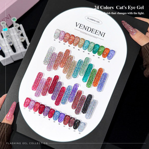 24 màu sắc nhấp nháy kim cương Nail Gel Polish Bold màu sắc rực rỡ mật độ cao tốt lấp lánh phản quang kim cương Nail Polish Gel - Product Image 6