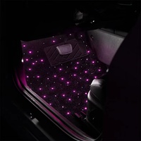 Tapis de sol de voiture LED Starlight, tapis en fibre optique, 4 pièces, pour décorer les tapis de voiture LED pour Tesla Model 3/Y