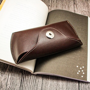 Luxury Real Leather Sunglasses Packaging Box Semi-Hard Genuine Leather Eyeglass Eye Wear <b>Case</b> Sun <b>Glasses</b> Pouch - Product Image 6