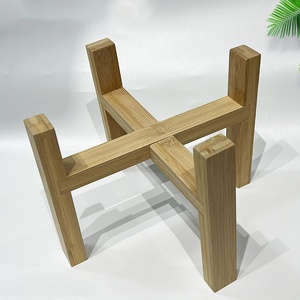 Sàn Đứng Bốn Chân Hoa Đứng Tre Bằng Gỗ Lọ Hoa Chủ Cây Mọng Nước Tenon Cấu Trúc Hiển Thị Giá - Product Image 4