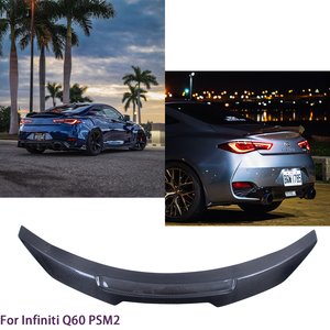 สำหรับ Q60 Q60S รถเก๋ง PSM สไตล์คาร์บอนไฟเบอร์สปอยเลอร์ท้ายรถปีก2013-2023 - Product Image 2