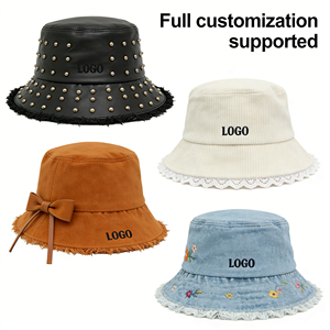Chapeau Bob en Jean Unisexe Personnalisé à <span class=keywords><strong>Large</strong></span> Bord, Protection UV, Logo Brodé Personnalisé, Pliable, Pêche, Fête, Extérieur, Décontracté, Quatre Saisons - Product Image 6