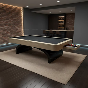 Bàn bida gỗ anh đào thiết kế mới Wanyaju 2026, ngoài trời, kích thước 7ft, 8ft, 9ft, mặt đá phiến, tích hợp bàn ăn 3 trong 1 - Product Image 1