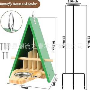 New cross-border solid wood outdoor birdhouse <b>bird</b> feeder <b>stand</b>, adjustable multi-functional <b>bird</b> feeder for patios and - Product Image 3