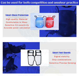 Equipo Protector de Taekwondo Popular de Material PU, Equipo de Protección Electrónico de Tamaño Personalizado, Protector de Pie de Taekwondo WT Dobok para Competición y Entrenamiento - Product Image 3