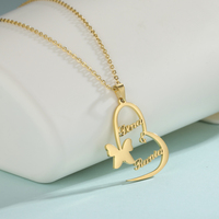 Collar de Eslabones de Acero Inoxidable Chapado en Oro PVD con Nombre Personalizado de Moda para Parejas
