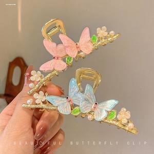 Accessoires pour <span class=keywords><strong>cheveux</strong></span> pour femmes de grande taille, style coréen Dongdaemun, métal haut de gamme, papillon, fleur, incrusté de diamants - Product Image 4