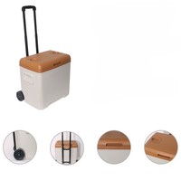 Glacière-chariot multifonctionnelle portable LIHENG 30L avec poignée et roues pour l'extérieur – Boîte isotherme pour aliments frais
