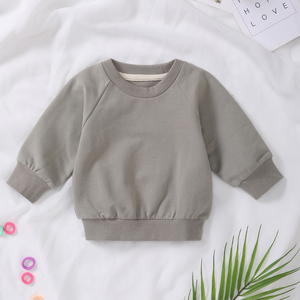 低MOQオーガニックコットン スパンデックス フレンチテリー ベビー トップス ベビーTシャツ スウェットシャツ CPC認証 ベビーカジュアルプルオーバー - Product Image 4