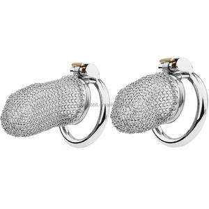 Jaula <span class=keywords><strong>de</strong></span> <span class=keywords><strong>castidad</strong></span> Chainmail, venta al por mayor, jaula <span class=keywords><strong>de</strong></span> <span class=keywords><strong>castidad</strong></span> <span class=keywords><strong>de</strong></span> malla mental <span class=keywords><strong>de</strong></span> acero inoxidable plateado <span class=keywords><strong>para</strong></span> <span class=keywords><strong>hombres</strong></span> - Product Image 1