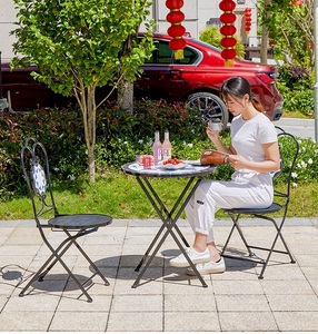 Balcon extérieur cour loisirs pliant mosaïque <span class=keywords><strong>table</strong></span> et chaise extérieur jardin <span class=keywords><strong>terrasse</strong></span> <span class=keywords><strong>petite</strong></span> <span class=keywords><strong>table</strong></span> à thé <span class=keywords><strong>table</strong></span> et chaise - Product Image 1