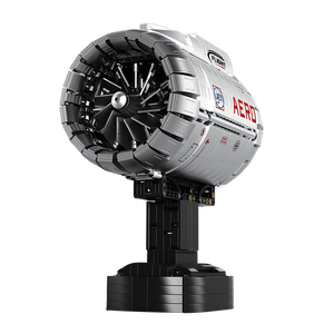 Reobrix 33019 1813Pcs Electric Aircraft <strong>Engine</strong> <strong>Model</strong> Building <strong>Kit</strong> with Detailed Structure, Rotating Parts and Display Base - Product Image 2