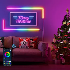 RGB Smart Wall Lamp recentemente dimmerabile fai da te decorazione della stanza applique da parete multicolore segmentato controllo gioco sincronizzazione musicale