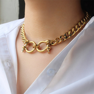 Nuova collana di novità personalizzata estetica in acciaio inossidabile ciondoli catena gioielli regalo Collares De Moda Mujer Charms gioielli - Product Image 5