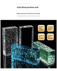 Bloque <span class=keywords><strong>de</strong></span> <span class=keywords><strong>Vidrio</strong></span> Sólido con Textura <span class=keywords><strong>de</strong></span> Ondas <span class=keywords><strong>de</strong></span> Agua, <span class=keywords><strong>Ladrillo</strong></span> <span class=keywords><strong>de</strong></span> <span class=keywords><strong>Vidrio</strong></span> <span class=keywords><strong>de</strong></span> Cristal Colorido para Paredes Divisorias Interiores Decorativas - Product Image 3