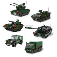 XB06040-06055 militaire char blindé voiture camion transport véhicule décoration plastique jouet cadeau pour enfants garçons blocs de construction ensembles