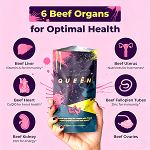Complément de bien-être féminin à base d'organes de bœuf nourri à l'herbe et fini à l'herbe, testé en <span class=keywords><strong>laboratoire</strong></span> par un tiers, 60 capsules, vente flash sur les réseaux sociaux - Product Image 6