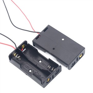 AA <b>Battery</b> Holder 2 Cell With Cable <b>Flat</b> Type For Electronics - Product Image 1