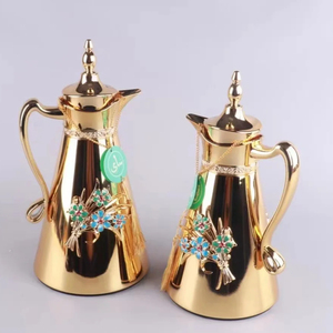 Kualitas tinggi grosir teh Arab dan termos kopi 0.7L + 1L negara Timur Tengah gaya teh Arab teko kopi