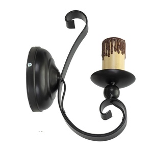 Lampada da tavolo rustica 1xE27, colore nero, dimensioni 26x12x17 cm, ideale per ambienti medievali e decorazione d'interni. - Product Image 1