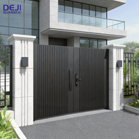 Porte d'entrée extérieure moderne de sécurité, portail principal en aluminium, portail automatique à battants pour maison, villa