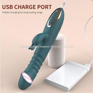 Consolador eléctrico retráctil, vibrador femenino, masajeador de silicona de doble cabeza, juguetes de masturbación para adultos, vibromasseur - Product Image 3
