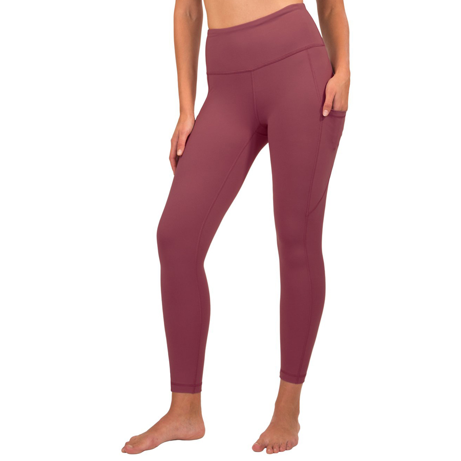 Breathable Quick Dry Full Length Print Yoga Pants with Drawstring Closure Spandex/Polyester Material With Side Phone Pocket