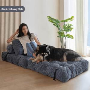 Sofá Cama Plegable de Tela Moderno, Sillón Convertible con Colchón Plegable para Sala de Estar o Apartamento - Product Image 3