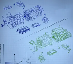 RisunPower EMT double moteur 300kW + 180kW 90-120 tonnes Système d'entraînement électrique pur pour camion minier électrique ou camion spécial