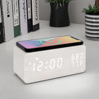 Modèles explosifs muets lumineux LED cadeau électronique humidité et température réveil pour chambre à coucher pour la maison