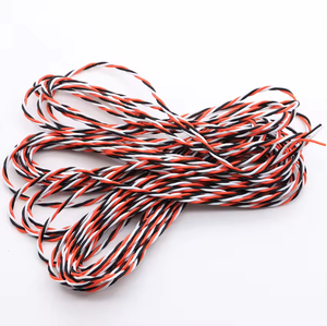 Nhà Máy Bán buôn Đen Đỏ Trắng PVC 3-cách servo dây cáp 20 22 26 28 32 AWG phẳng hoặc xoắn JR Hitec Futaba - Product Image 2