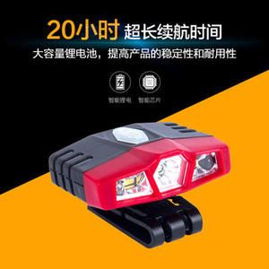 Lampe frontale intelligente à capteur 1811, rechargeable, LED, pour la pêche, double lampe à clipser avec contrôle gestuel - Product Image 3