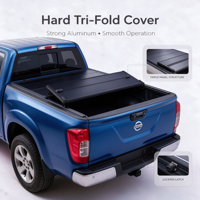 Couverture de benne rigide pliable en alliage d'aluminium personnalisée pour Nissan NP300 Ranger Navara 2021-2024 Ram 1500 F-150 Heavy