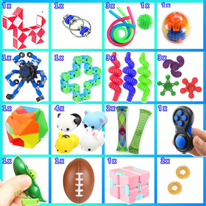 28-Piece Sensory <strong>Toy</strong> Set Assorted Special <strong>Toys</strong> Relieve Stress Anxiety for Boys Classroom Rewards Prizes Silicone Plastic - Product Image 2