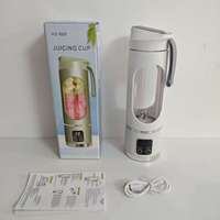 Blender portable rechargeable 450 ml, mixeur à jus fraîchement pressé, mixeur personnel sécurisé, 12 lames, mini-presse-agrumes