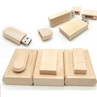 Neues Öko-Material USB 3.0 Benutzer definiertes Logo USB-Flash-Laufwerk aus Holz mit Box Pen drive 4GB 8GB 16GB 32GB 64GB Memory Stick Hochzeit