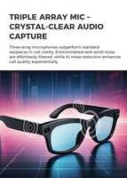 Nouvelles lunettes intelligentes à IA avec écran OLED, caméra, étanches, contrôle par application Wi-Fi, enregistrement vidéo/photo et traduction