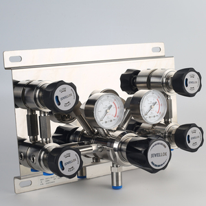 Sistema de Cambio de Manifold Semiautomático de Doble Cilindro de Acero Inoxidable 316L Electropulido UHP, Flujo Estándar N2 O2 Ar Propano - Product Image 3