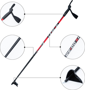 WEIDO 6061 Aluminio Junior Nordic Cross Country Ski Pole Ligero Nordic Senderismo Trekking Bastón Kid Niños Alpine Ski Stick - Product Image 2
