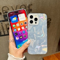 Nouvel arrivage Premium PC Téléphone étui pour iphone 17 Pro Max Plus X XS XR 7 8 Plus Laser Argent Plume Protéger Téléphone Couverture Arrière