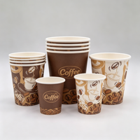 Gobelet jetable écologique en papier kraft de qualité alimentaire à paroi simple avec logo et couleur personnalisables pour café chaud