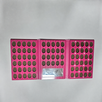 Étui à fards à paupières rose vif, original et attrayant, portable et vide, pour coffret cadeau, cosmétiques, assemblage DIY et fabrication