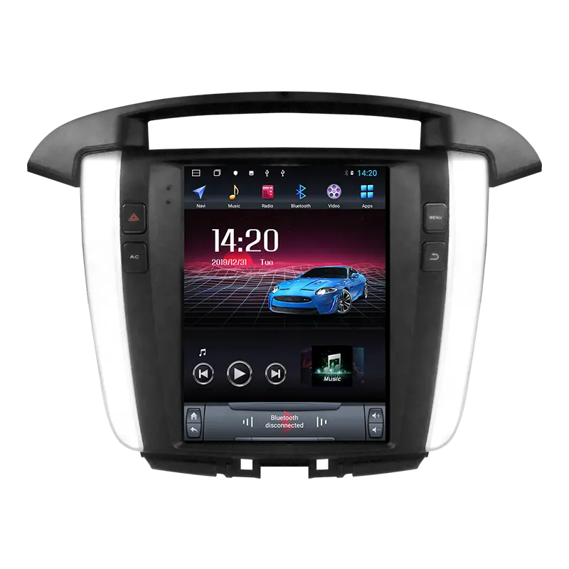 รถนำทาง GPS วิทยุเครื่องเล่นดีวีดี Android 9.0 Tesla หน้าจอเครื่องเล่นมัลติมีเดียสำหรับโตโยต้าอินโนวา2004-2014